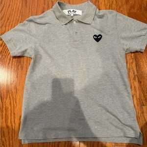 PLAY Comme des Garçons gray polo shirt - Small